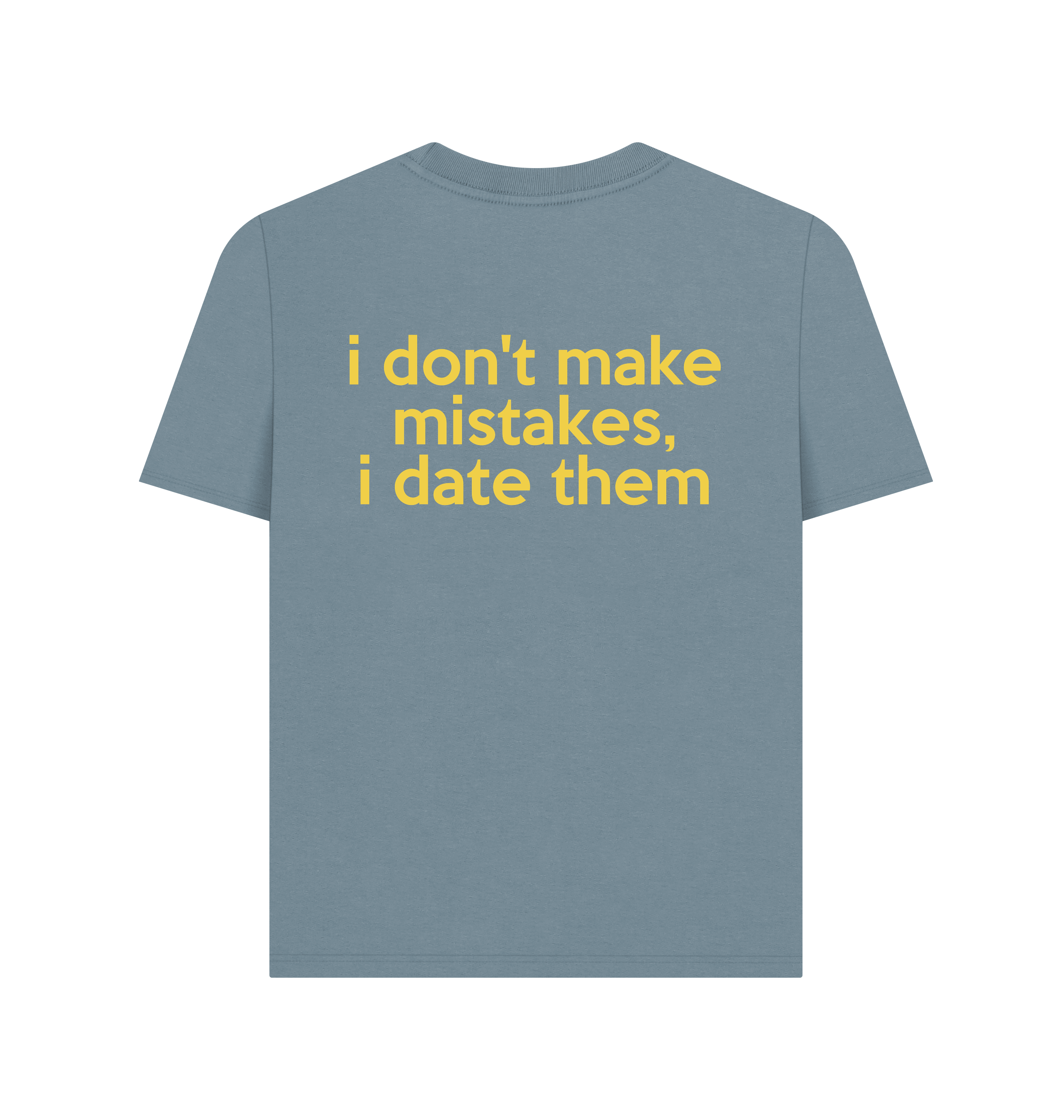 Stone Blue Printed T-shirt Back