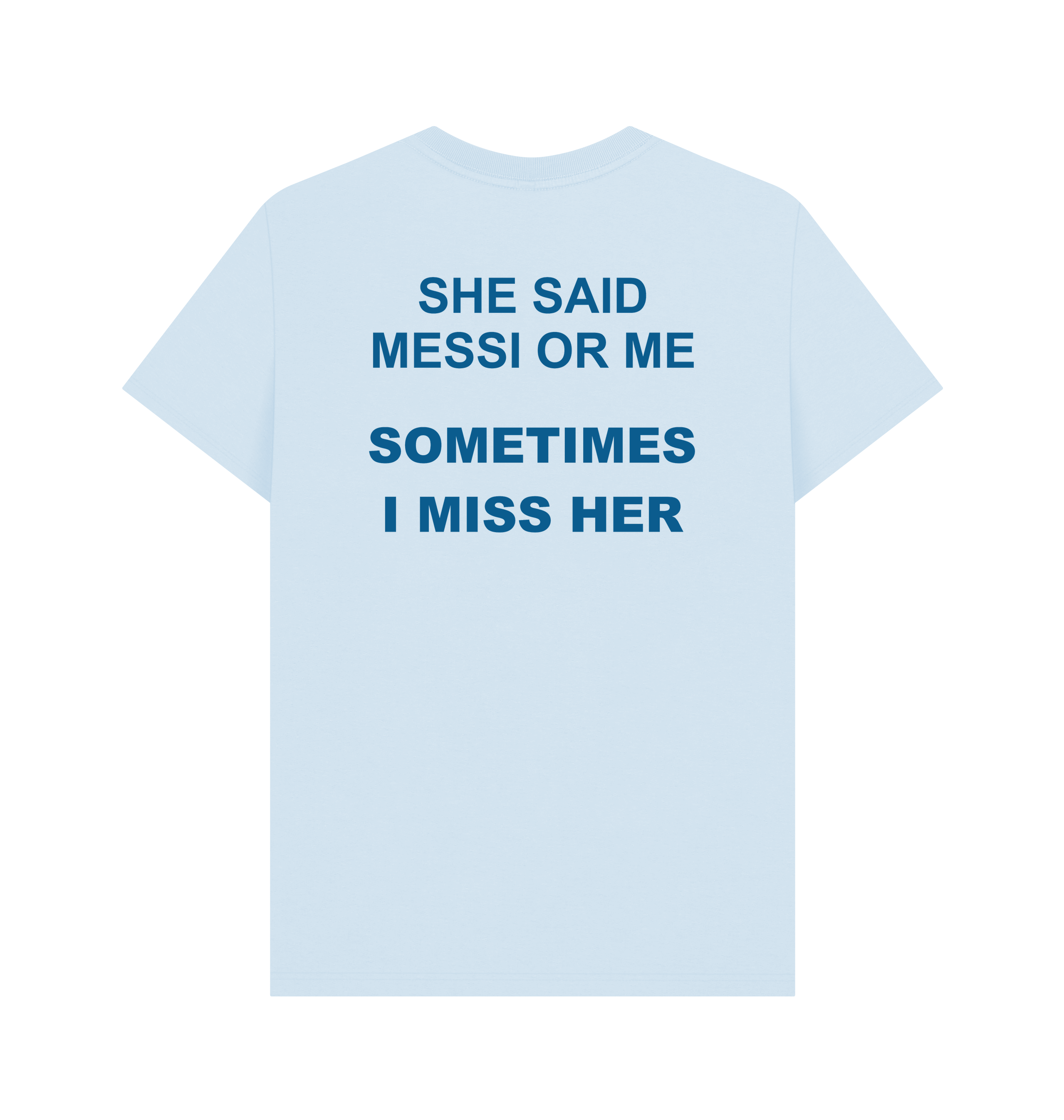 Sky Blue Printed T-shirt Back