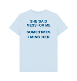 Sky Blue Printed T-shirt Back