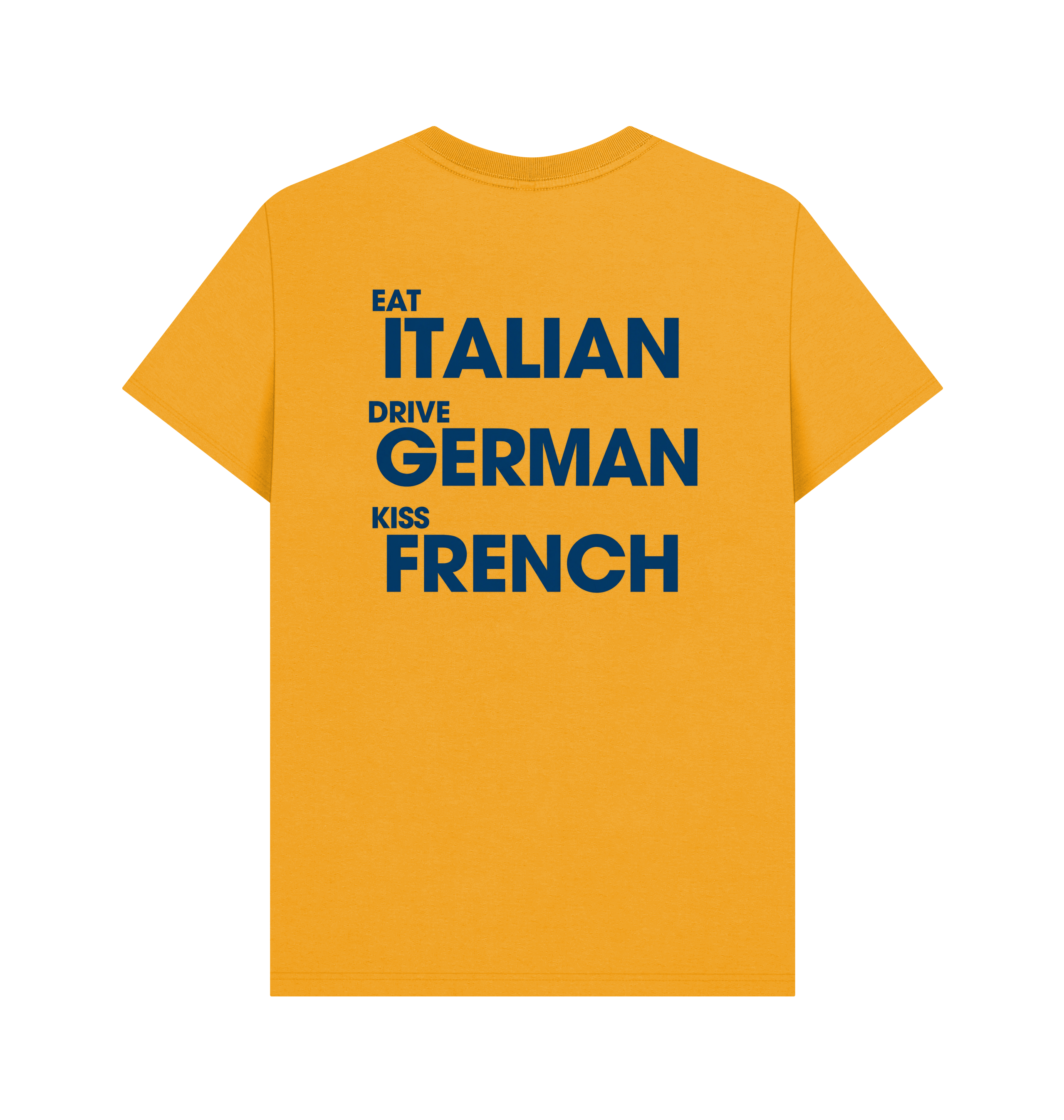 Mustard Printed T-shirt Back
