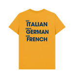 Mustard Printed T-shirt Back