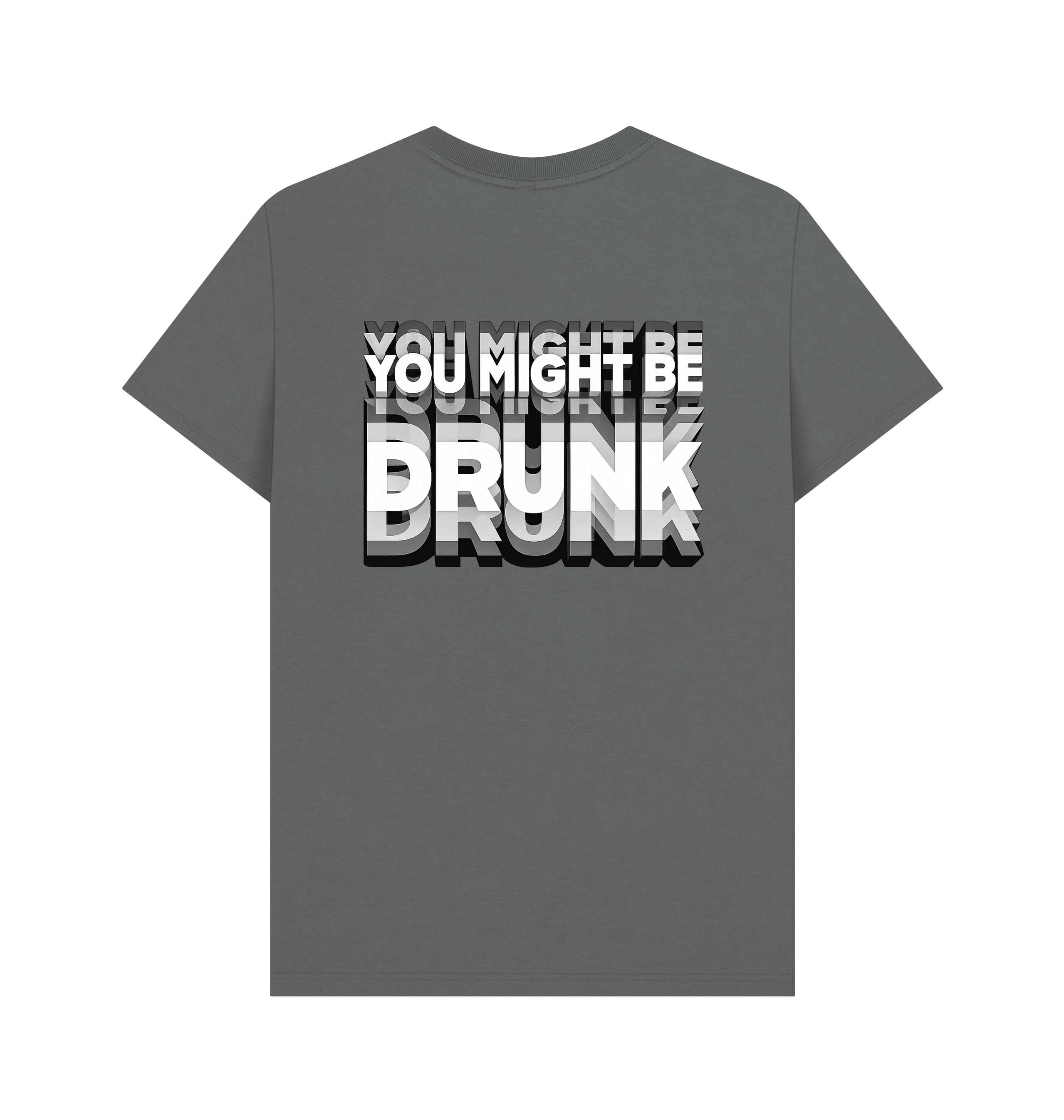 Slate Grey Printed T-shirt Back