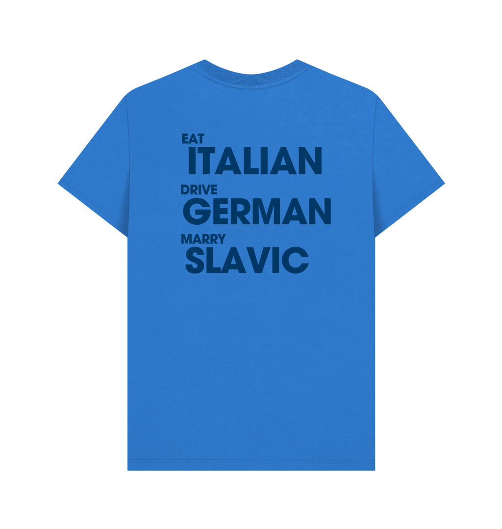 Bright Blue Printed T-shirt Back
