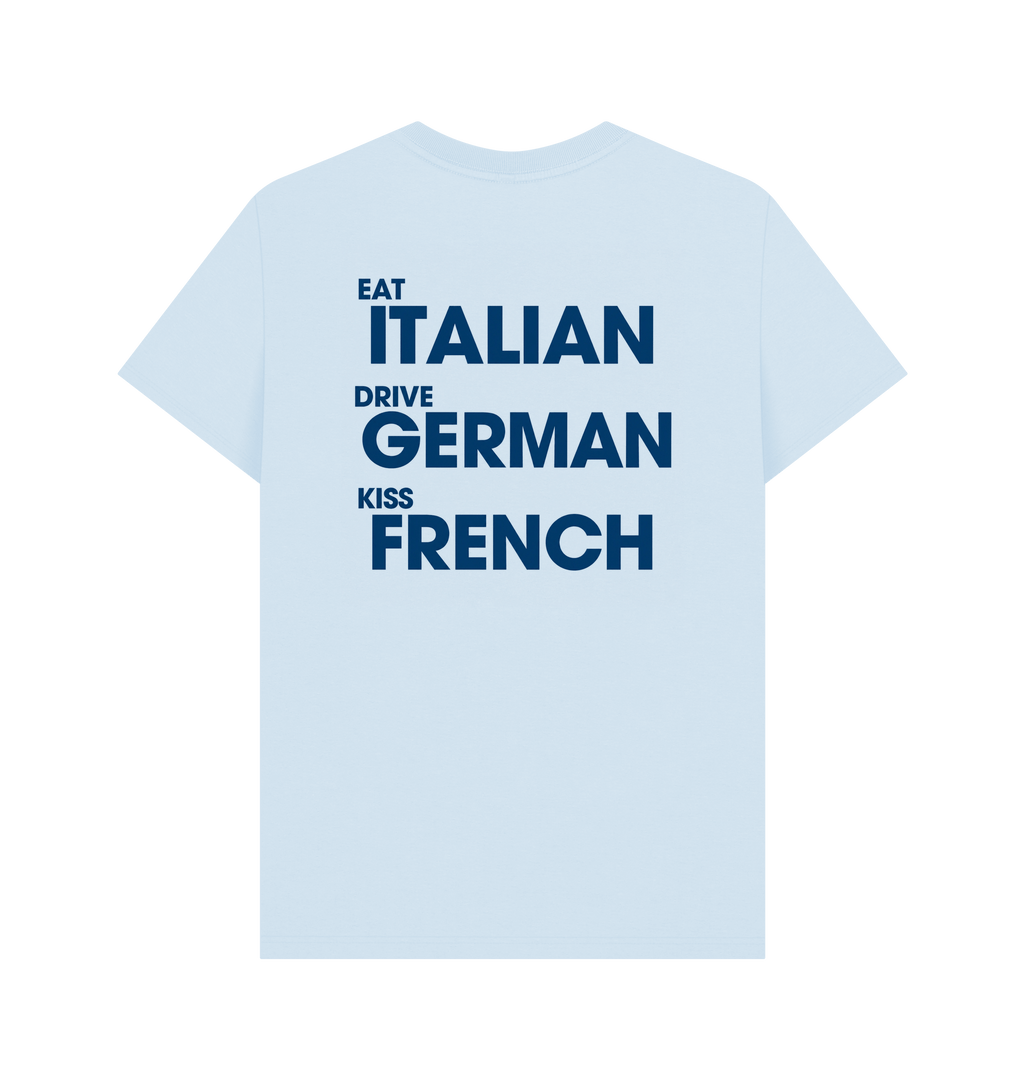 Sky Blue Printed T-shirt Back