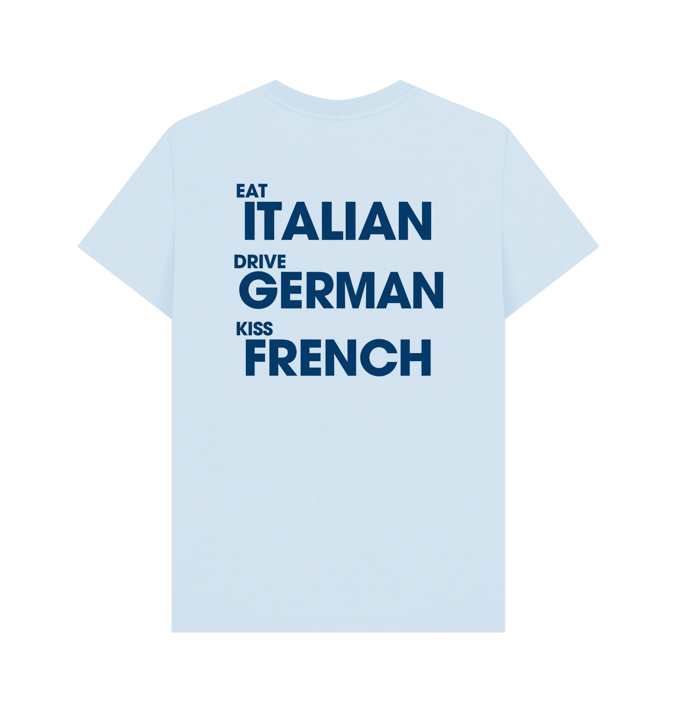 Sky Blue Printed T-shirt Back
