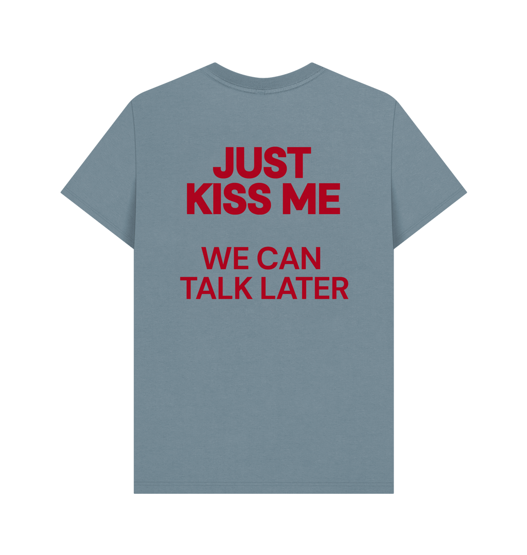 Stone Blue Printed T-shirt Back