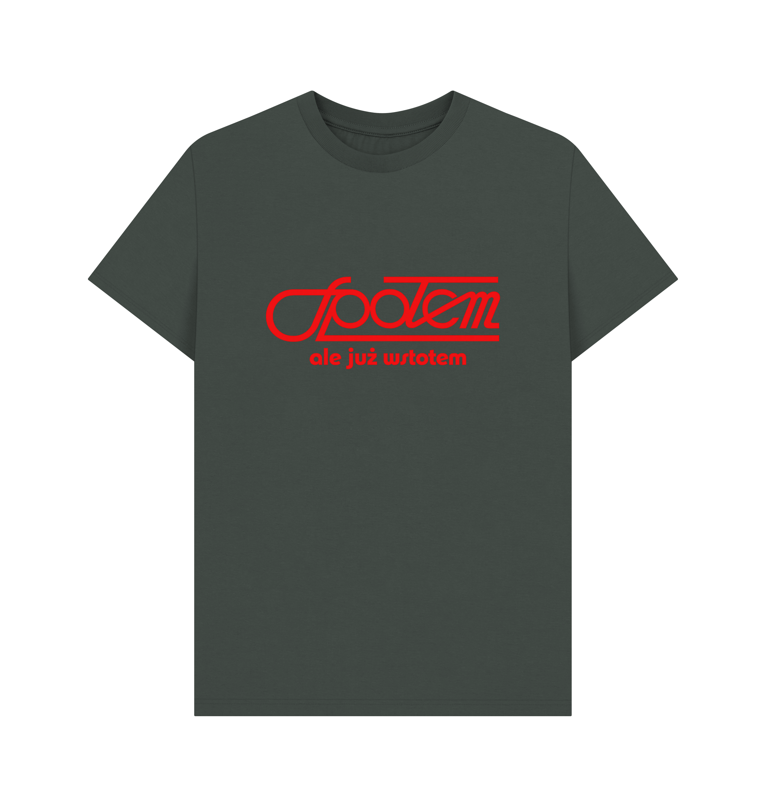 Dark Grey Printed T-shirt Front