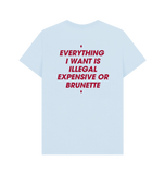 Sky Blue Printed T-shirt Back