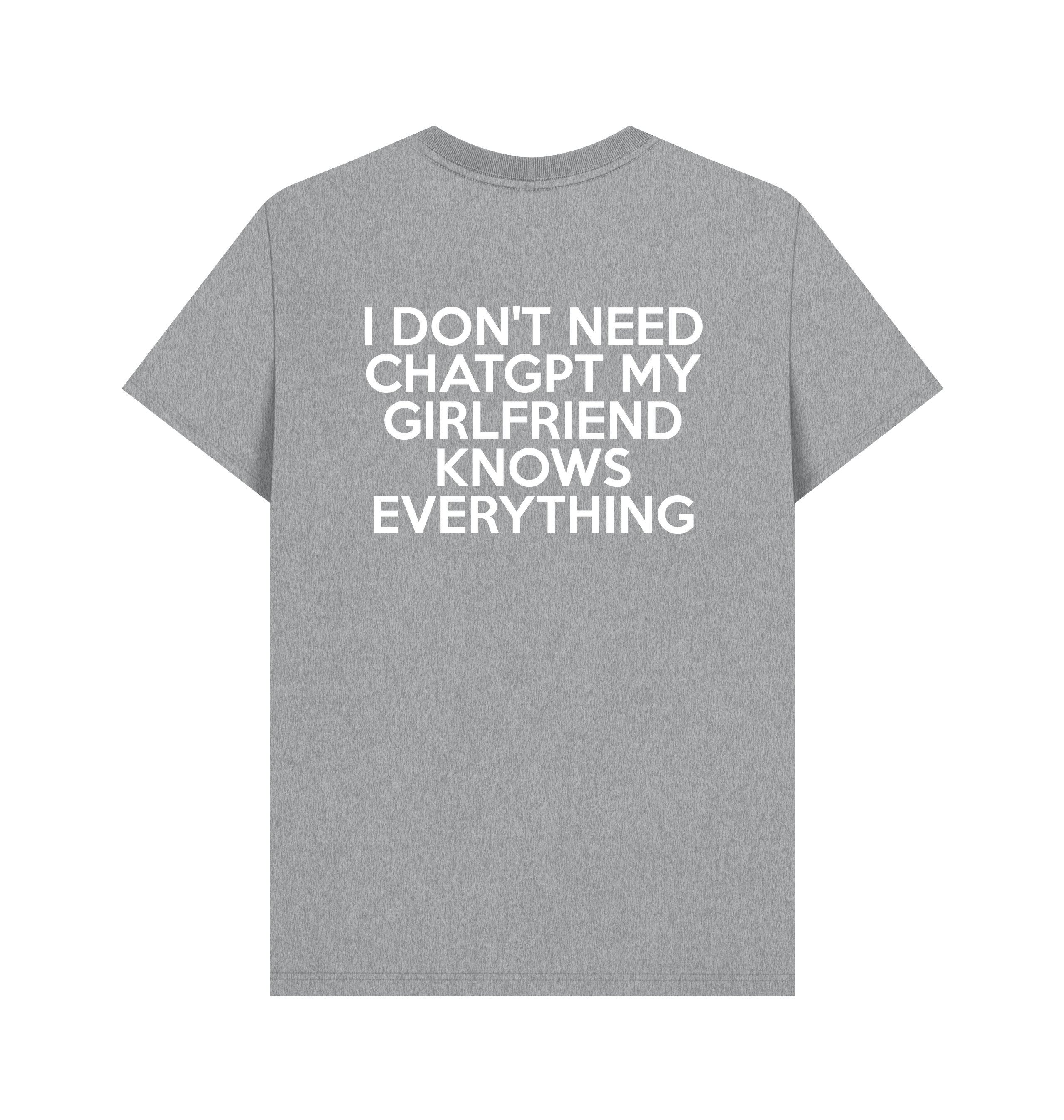 Athletic Grey Printed T-shirt Back