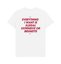 White Printed T-shirt Back