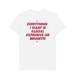 White Printed T-shirt Back