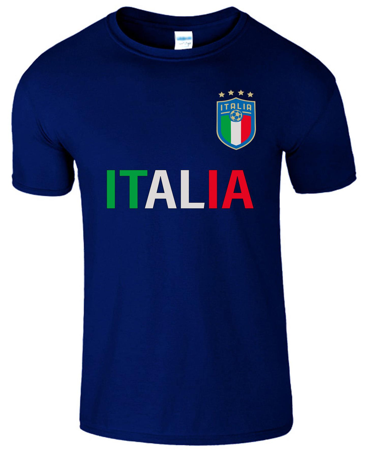 Men's Italy Football Italian Flag Graphic T-Shirt