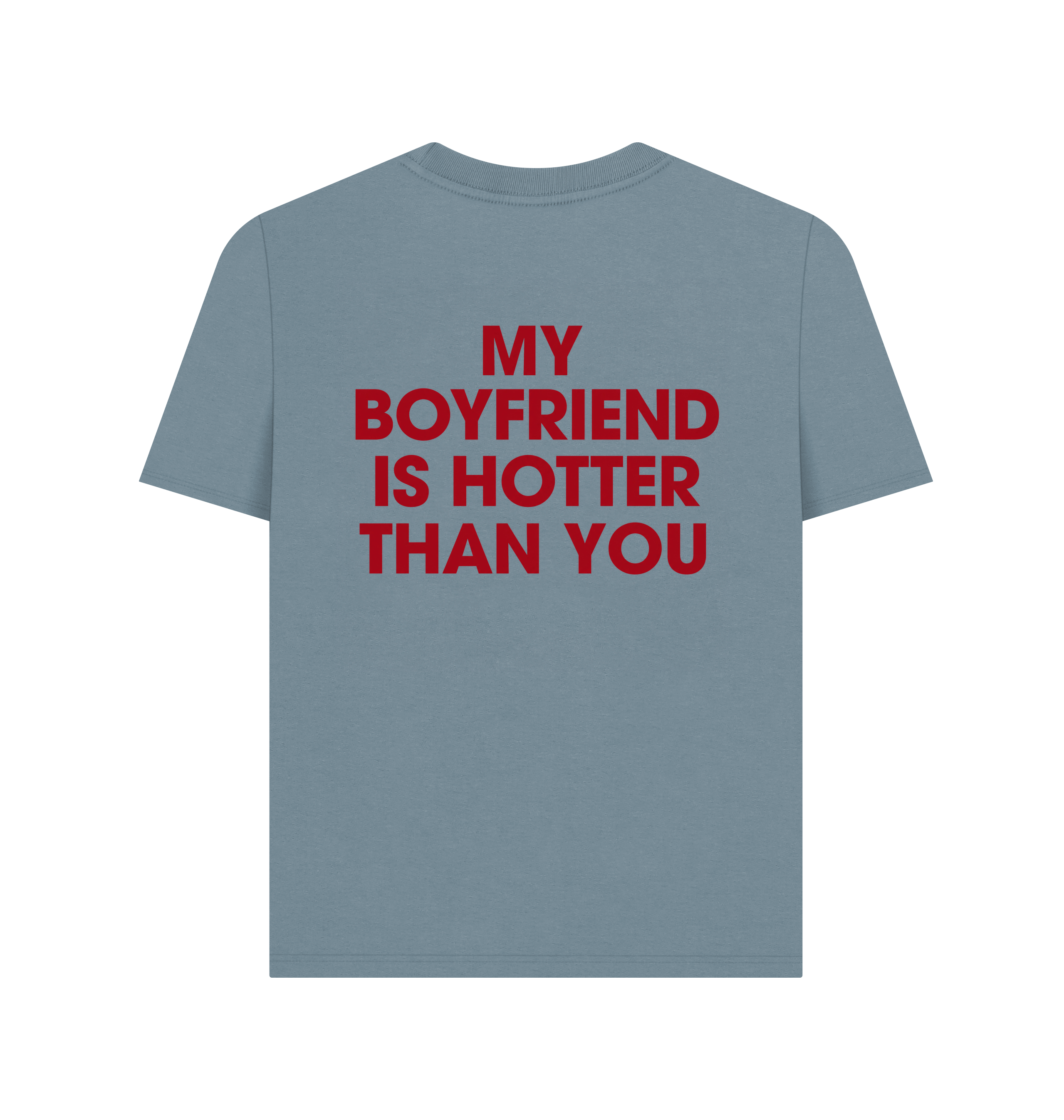 Stone Blue Printed T-shirt Back