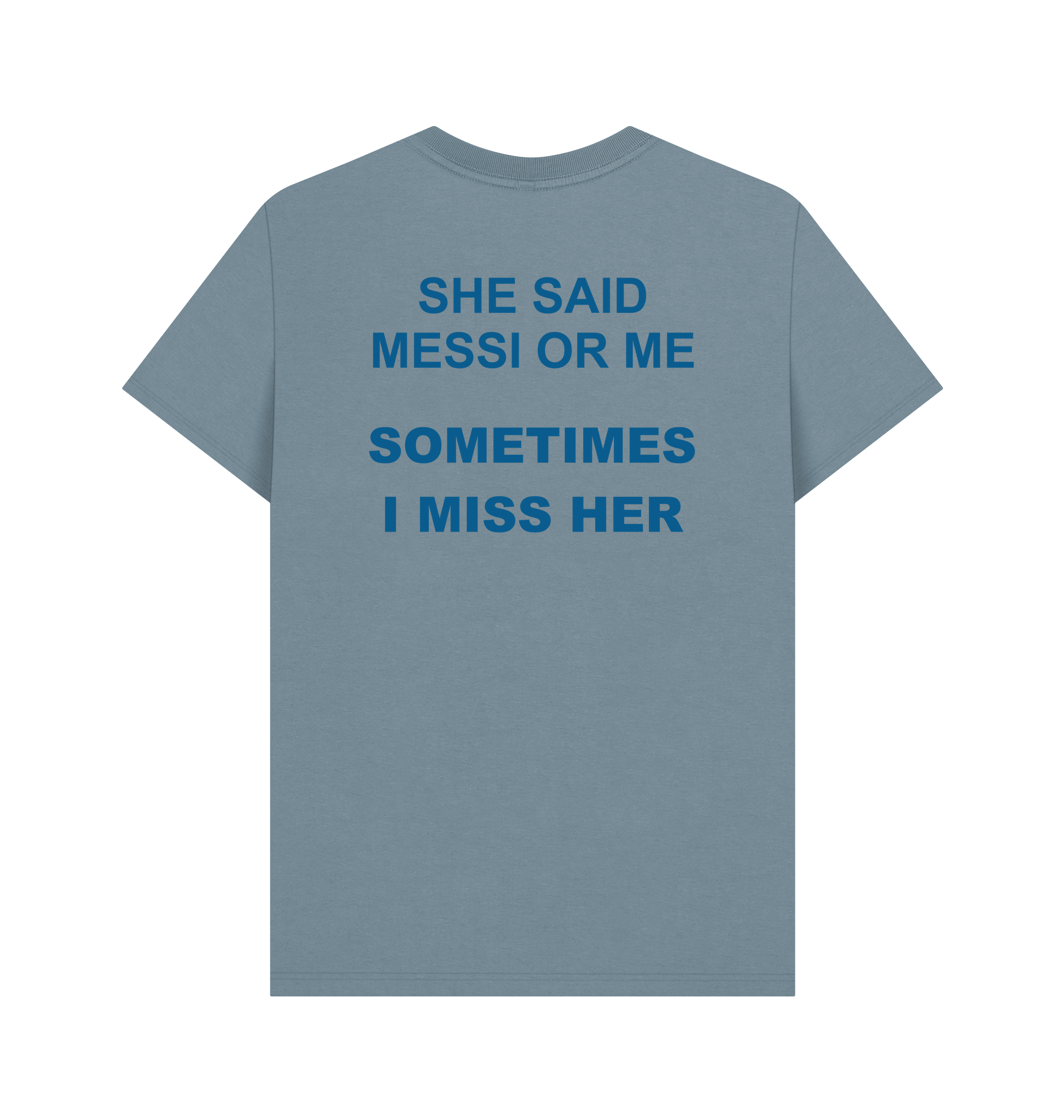 Stone Blue Printed T-shirt Back