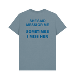 Stone Blue Printed T-shirt Back