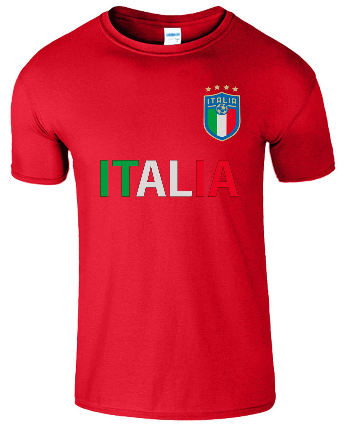 Men's Italy Football Italian Flag Graphic T-Shirt