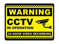 1160 CCTV IN OPERATION Safety Metal Aluminium Plaque Sign Door Gate House Office