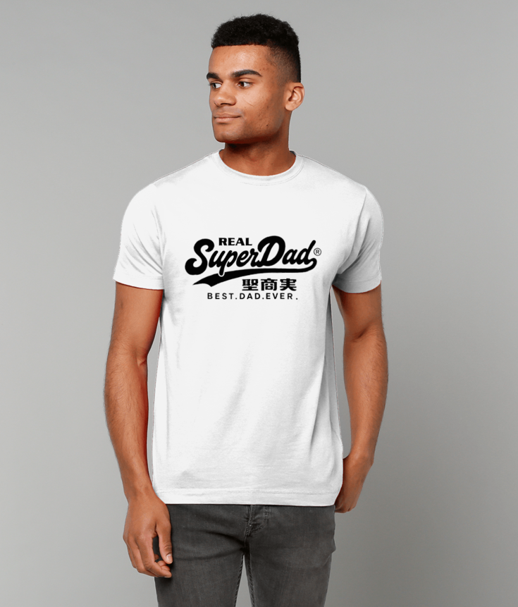 296 Real SuperDad T-Shirt Best Dad Ever funny Tee