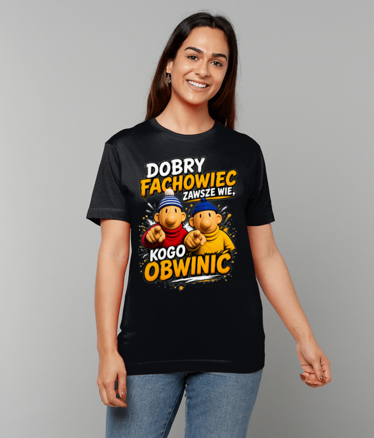 375 Sąsiedzi DOBRY FACHOWIEC ZAWSZE WIE Funny Polish T-shirt Tee