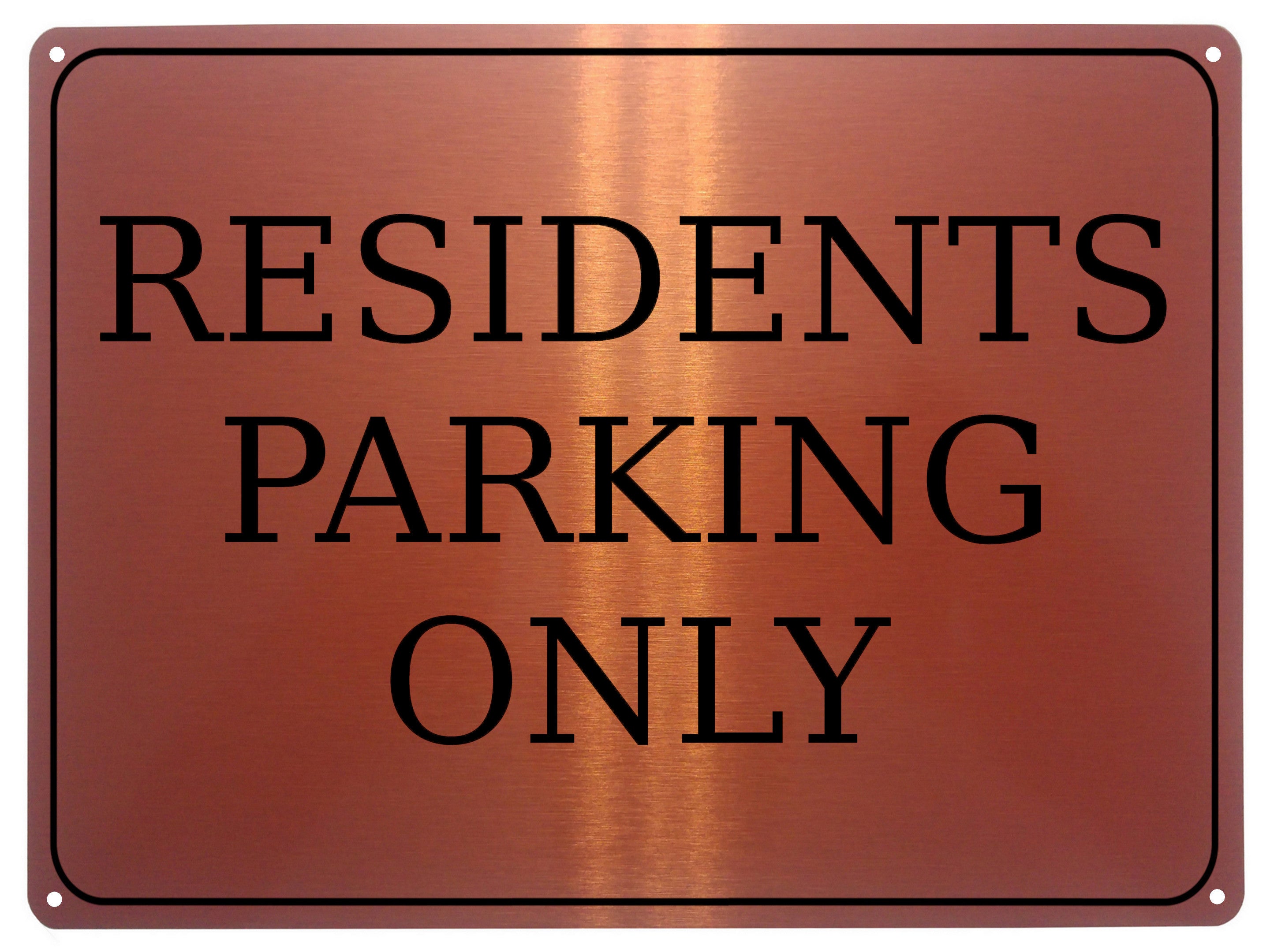 2258 RESIDENTS PARKING ONLY Gate Door Metal Aluminium Plaque Sign