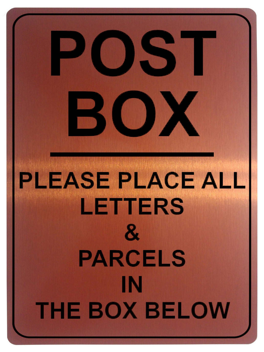 1094 POST BOX LETTERS & PARCELS Metal Aluminium Plaque Sign Door House ...
