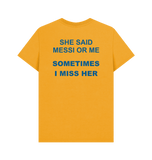 Mustard Printed T-shirt Back