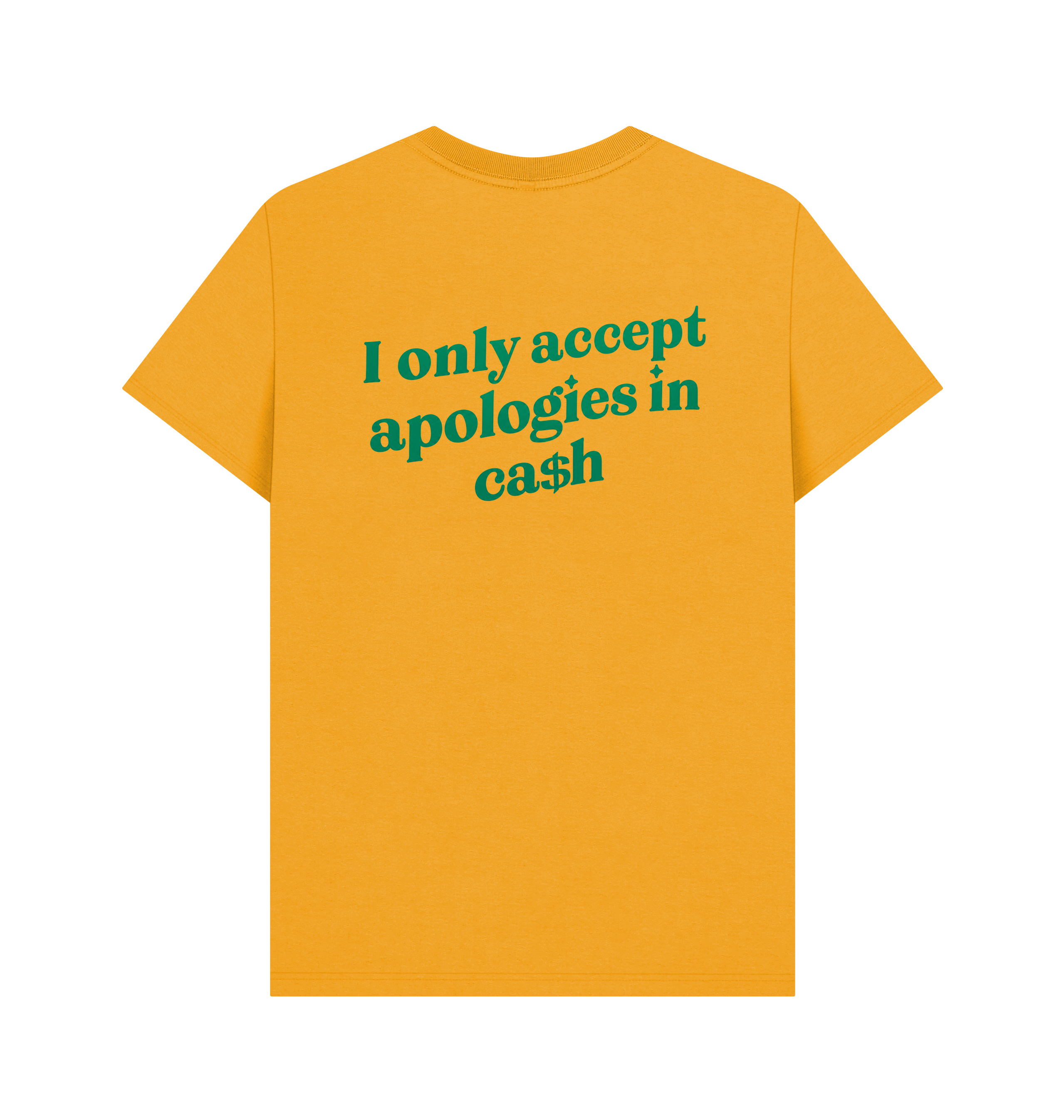 Mustard Printed T-shirt Back