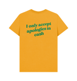 Mustard Printed T-shirt Back