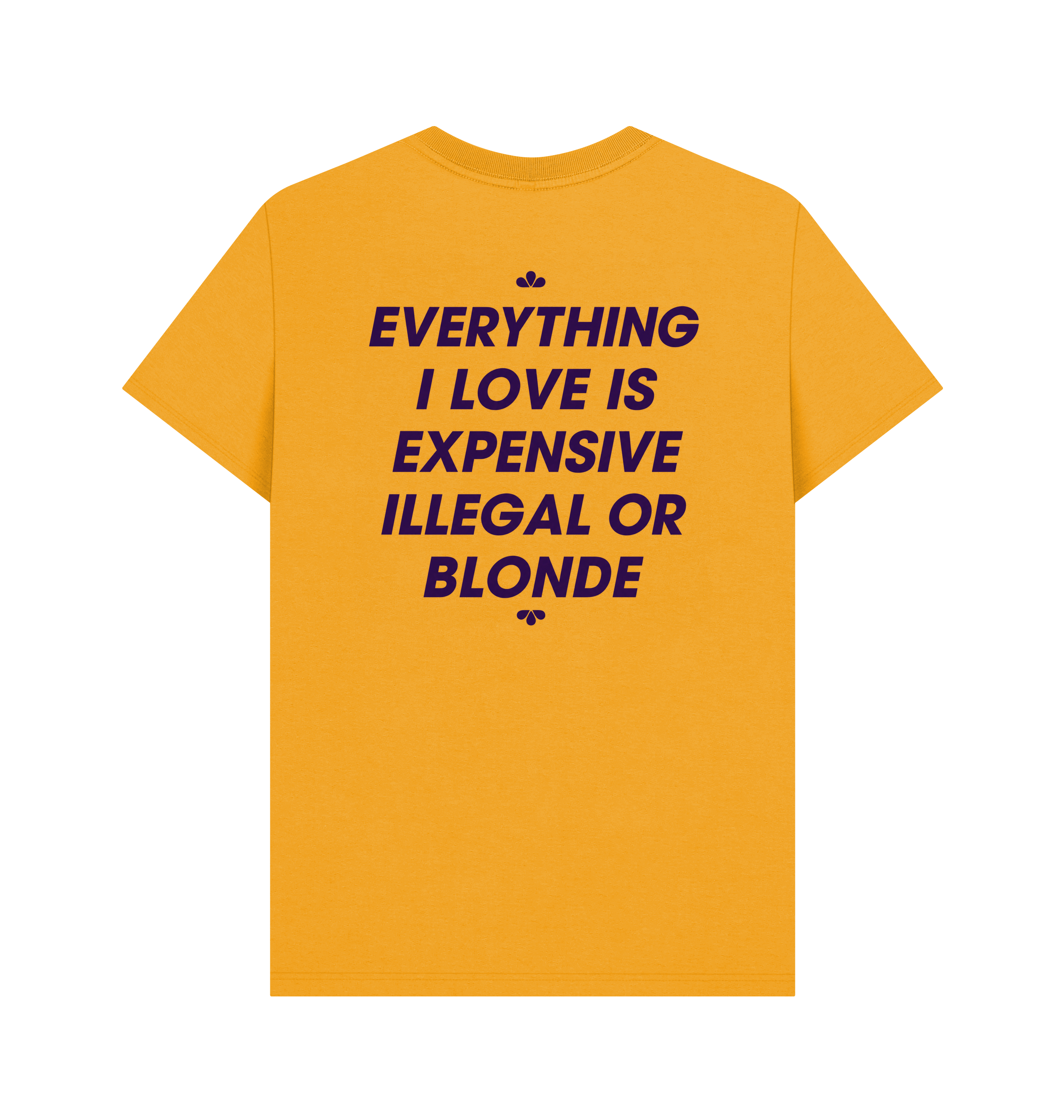 Mustard Printed T-shirt Back