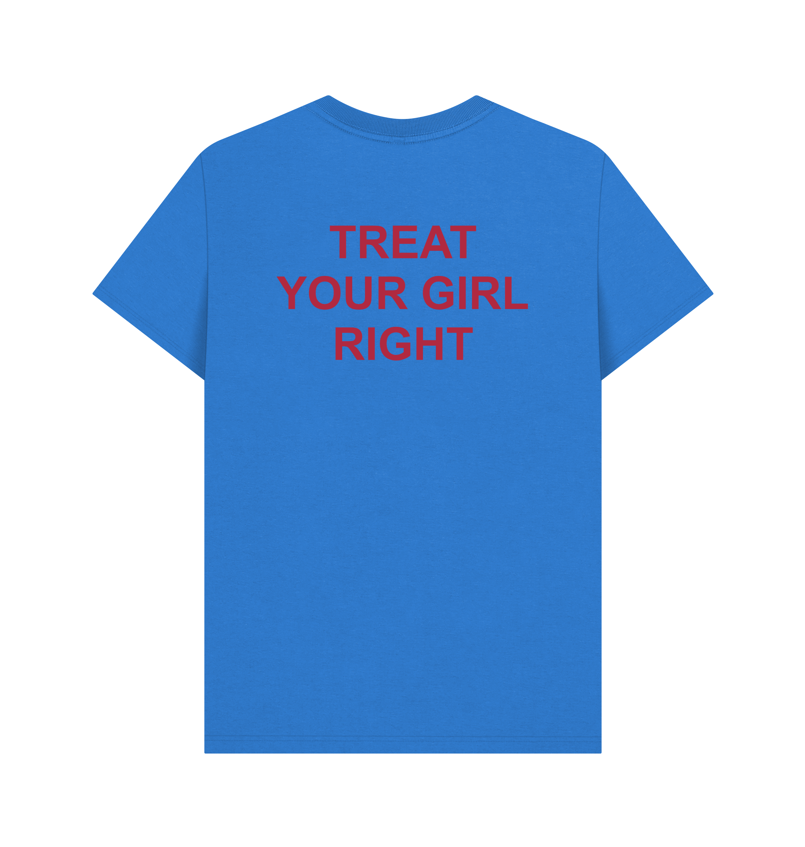 Bright Blue Printed T-shirt Back