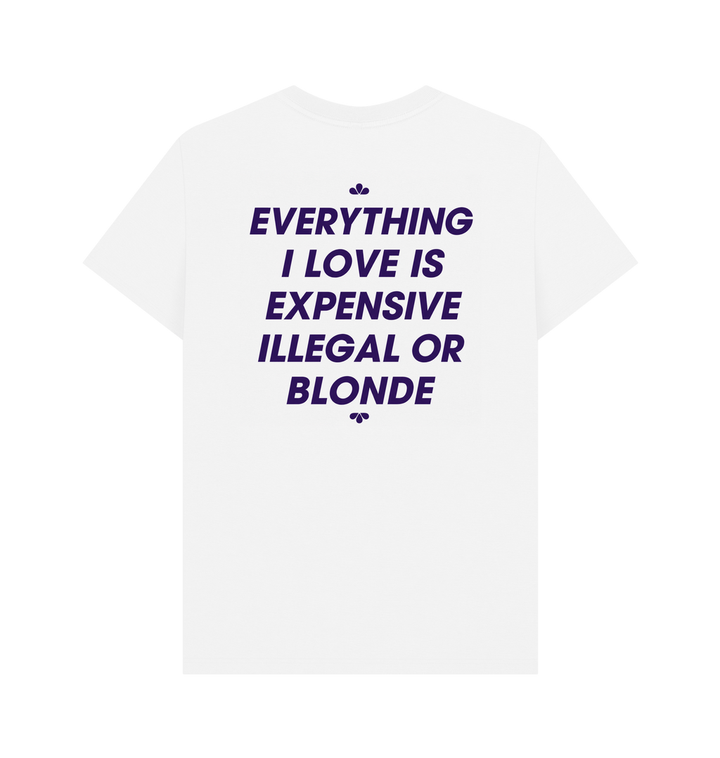 White Printed T-shirt Back