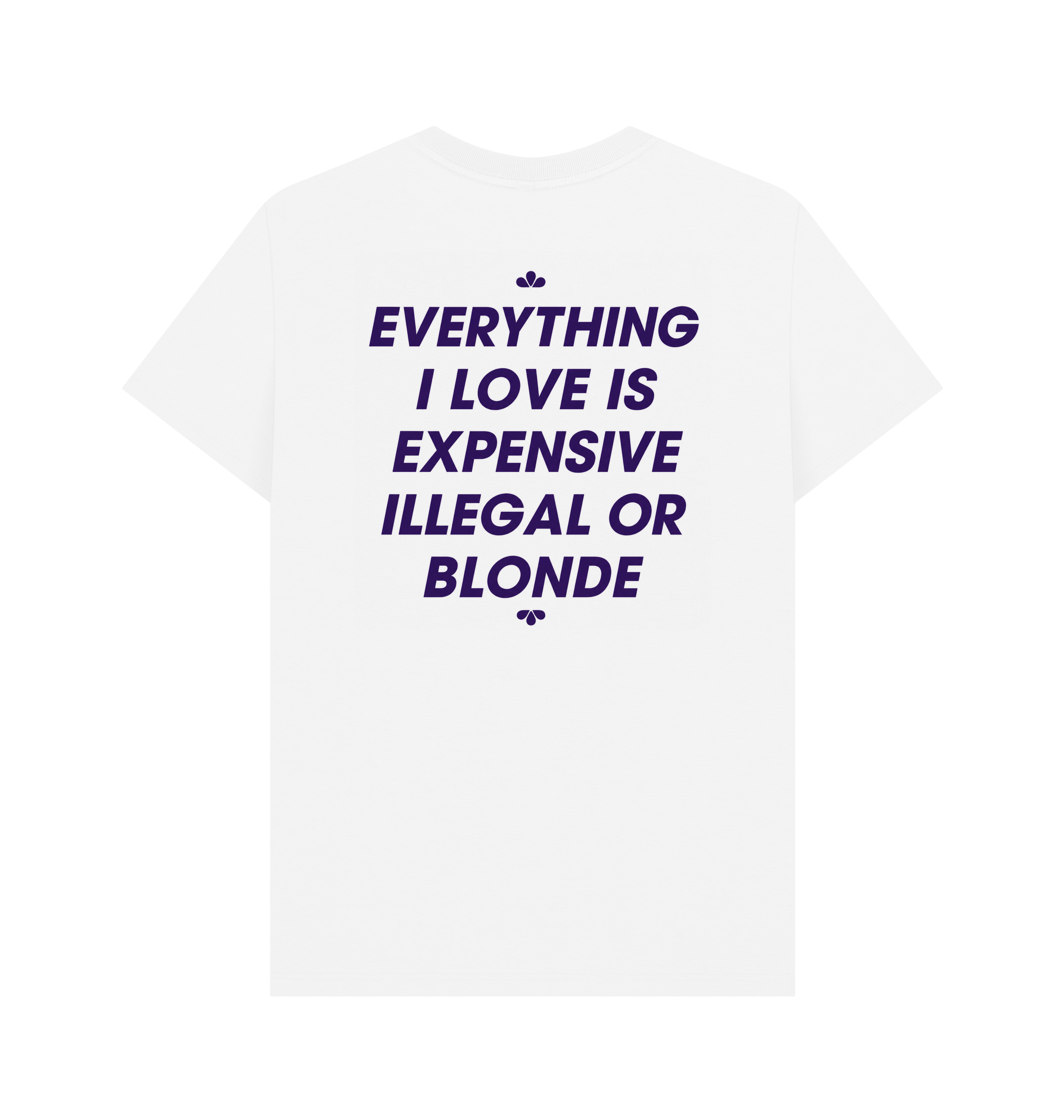 White Printed T-shirt Back