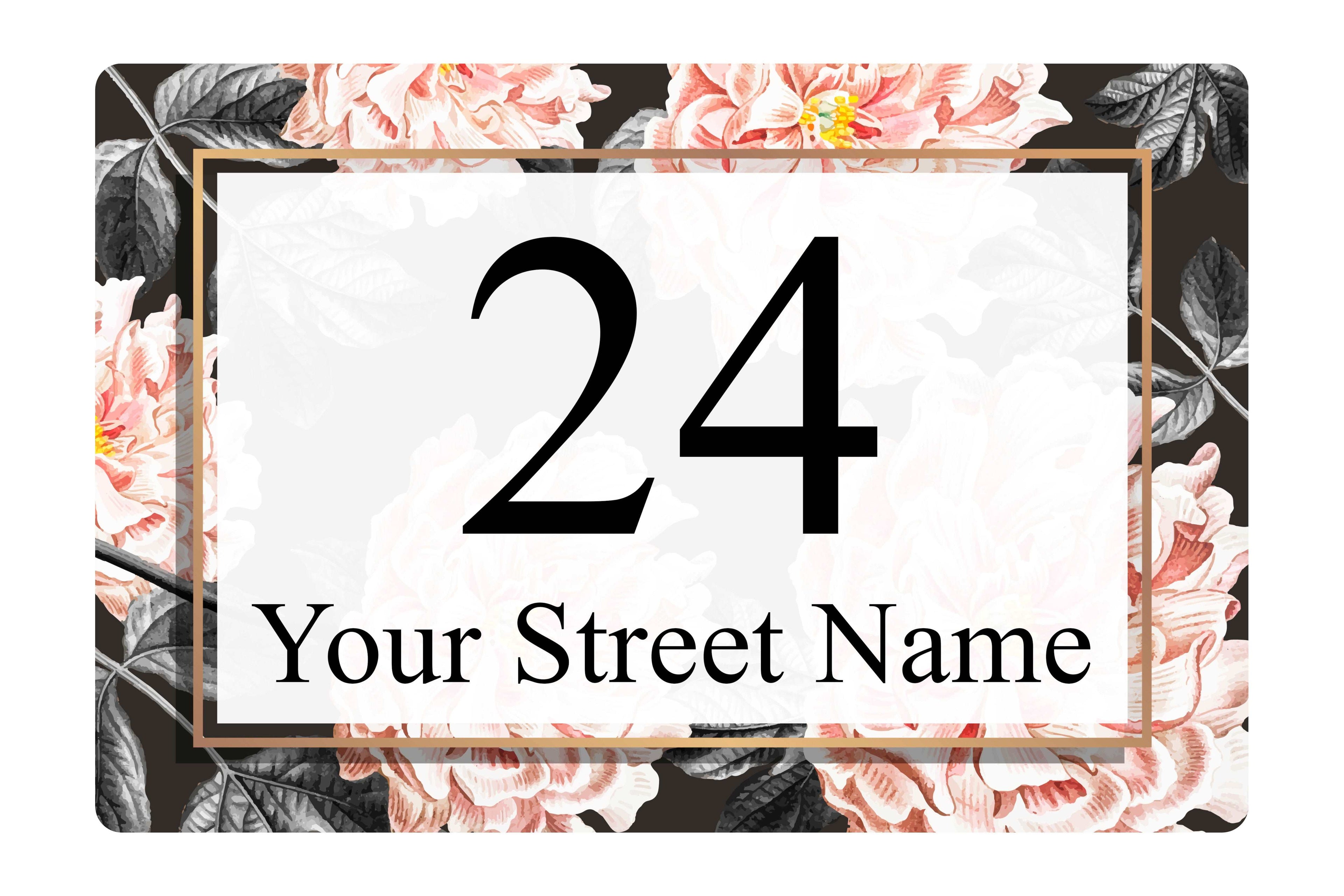 1165 UV Protection Personalised Address Metal Aluminium Sign Plaque Door Gate