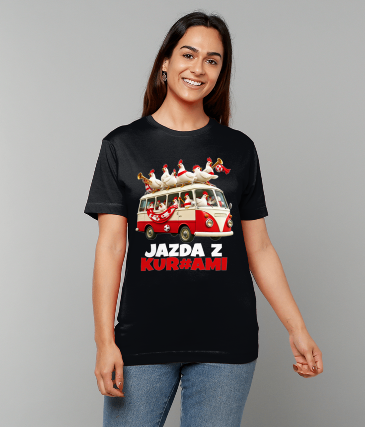 392 Jazda z kur#ami Funny Polish Football T-shirt Tee