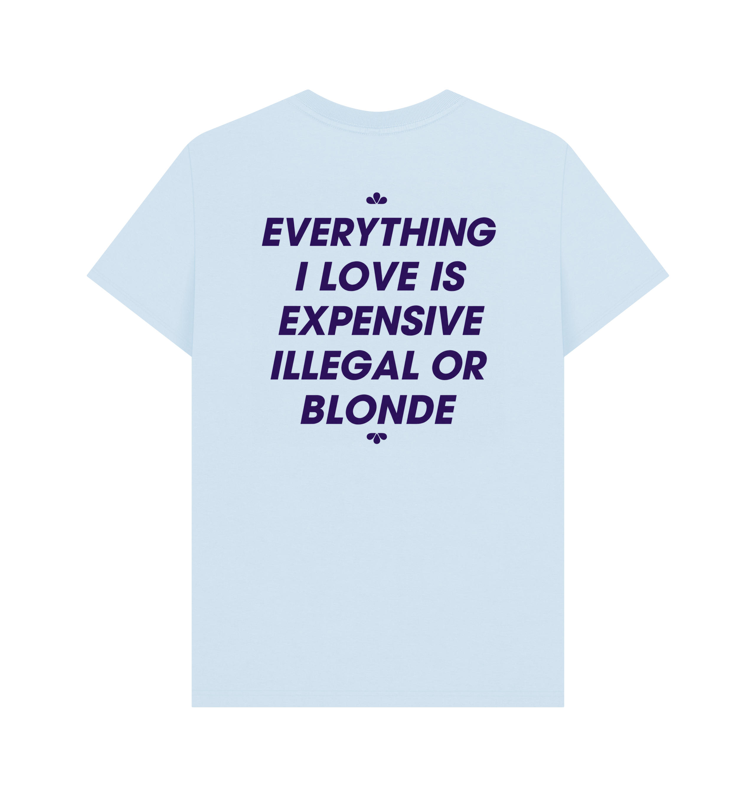 Sky Blue Printed T-shirt Back