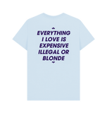 Sky Blue Printed T-shirt Back