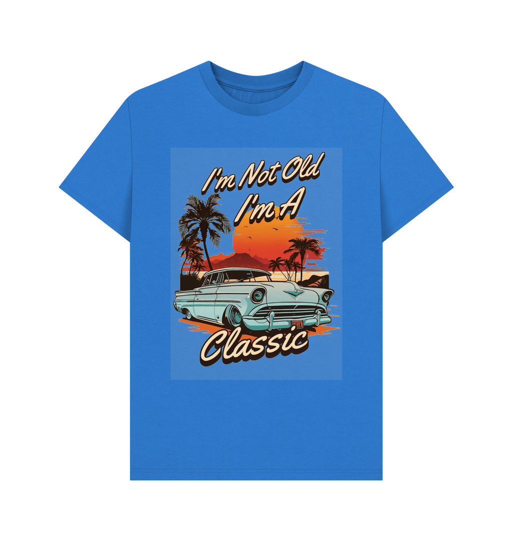 Bright Blue Printed T-shirt Front