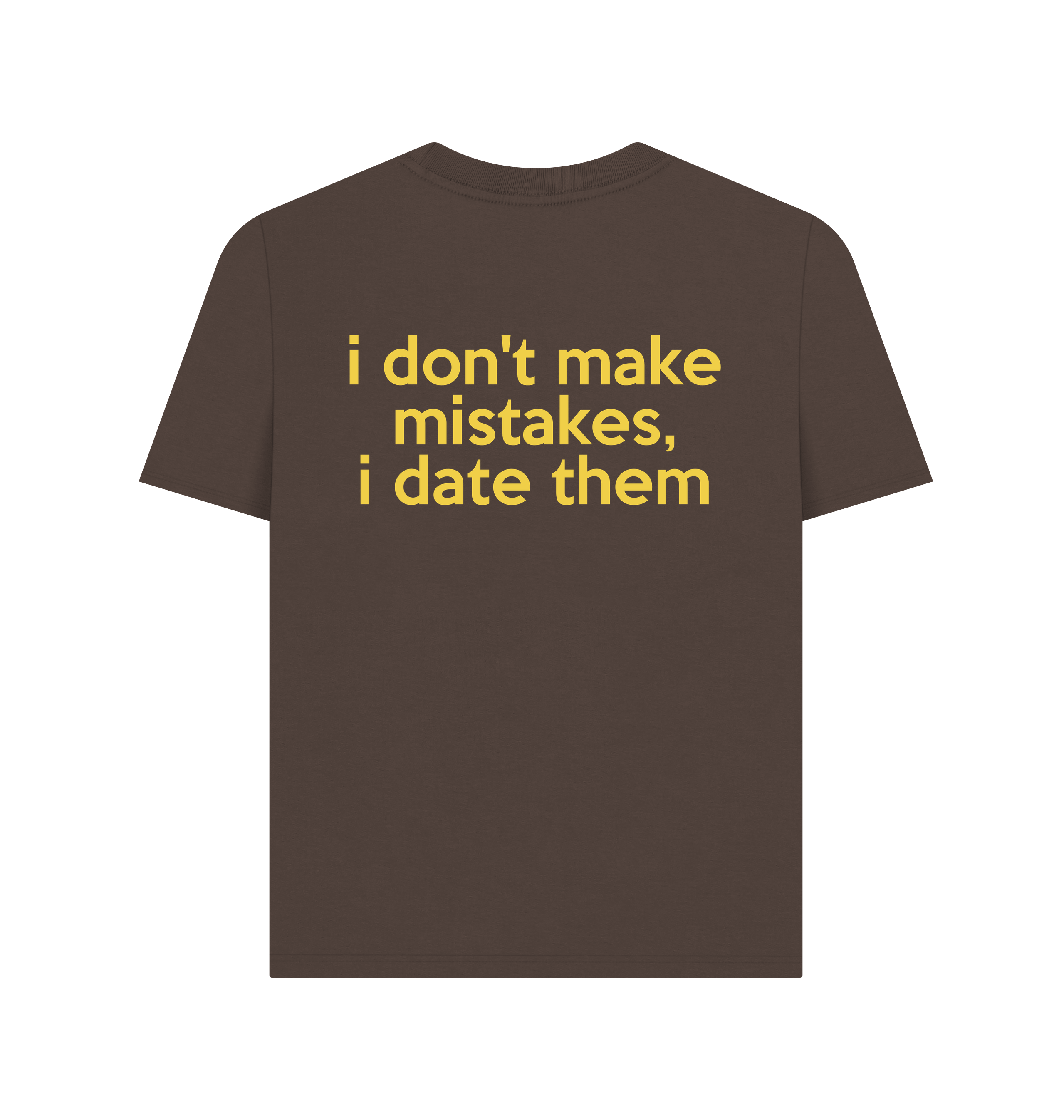 Chocolate Printed T-shirt Back