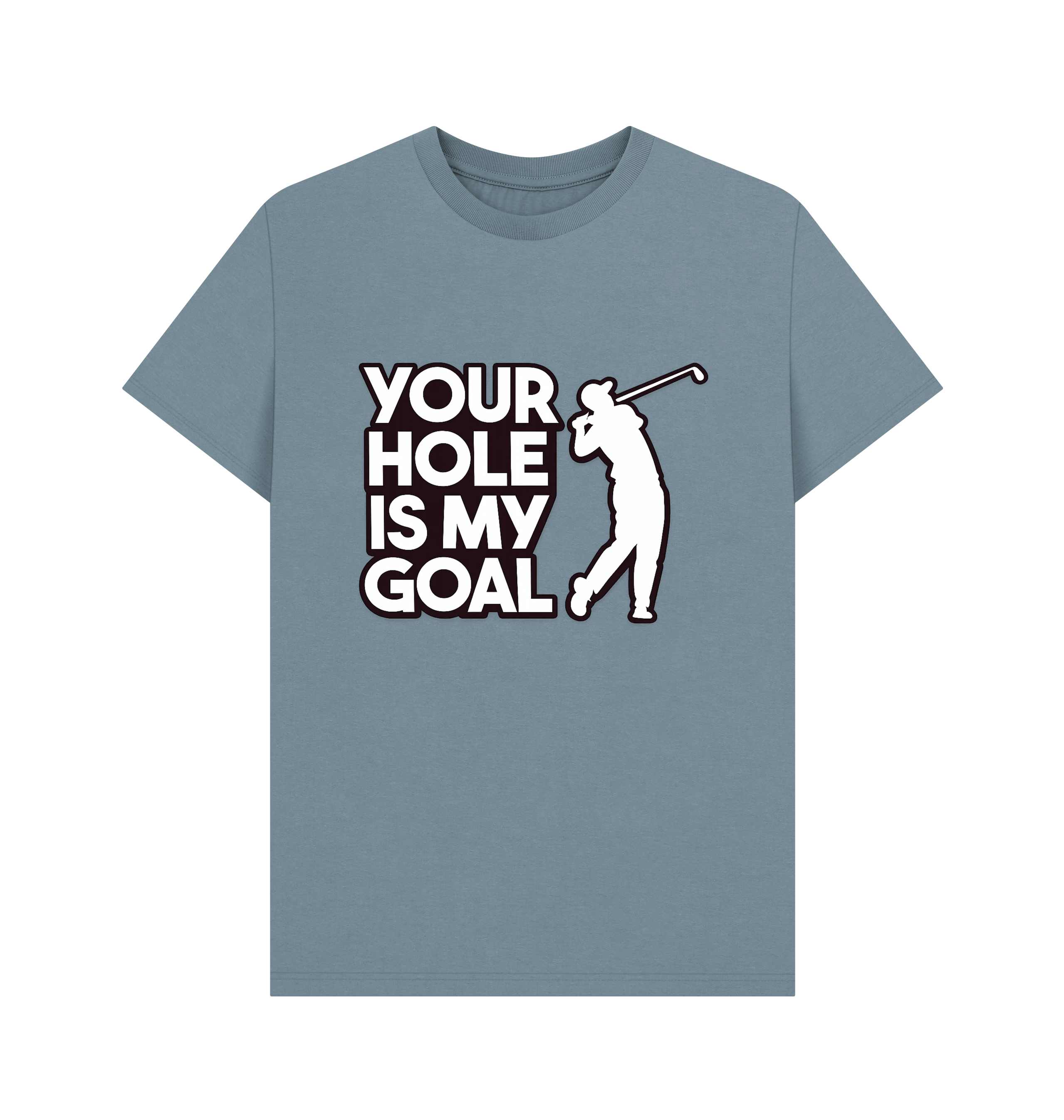 Stone Blue Printed T-shirt Front