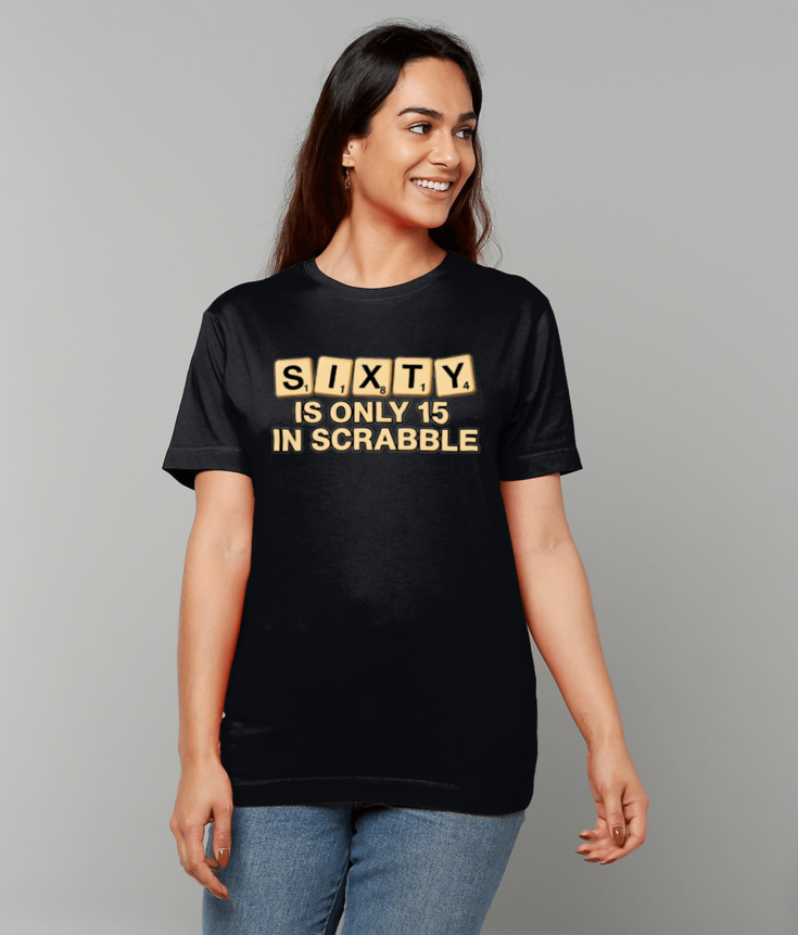 227 Scrabble 60th Birthday T-Shirt Funny Tee