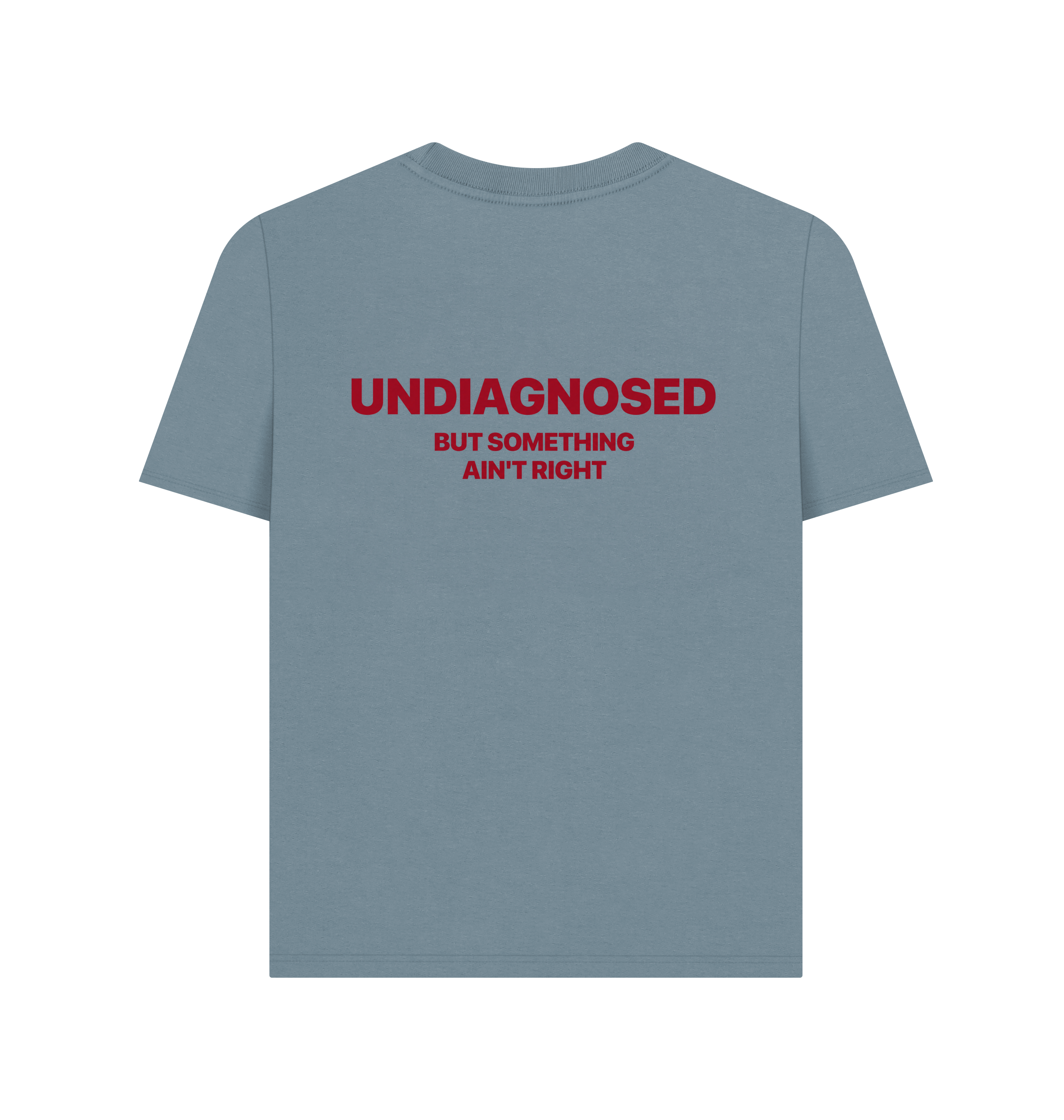 Stone Blue Printed T-shirt Back
