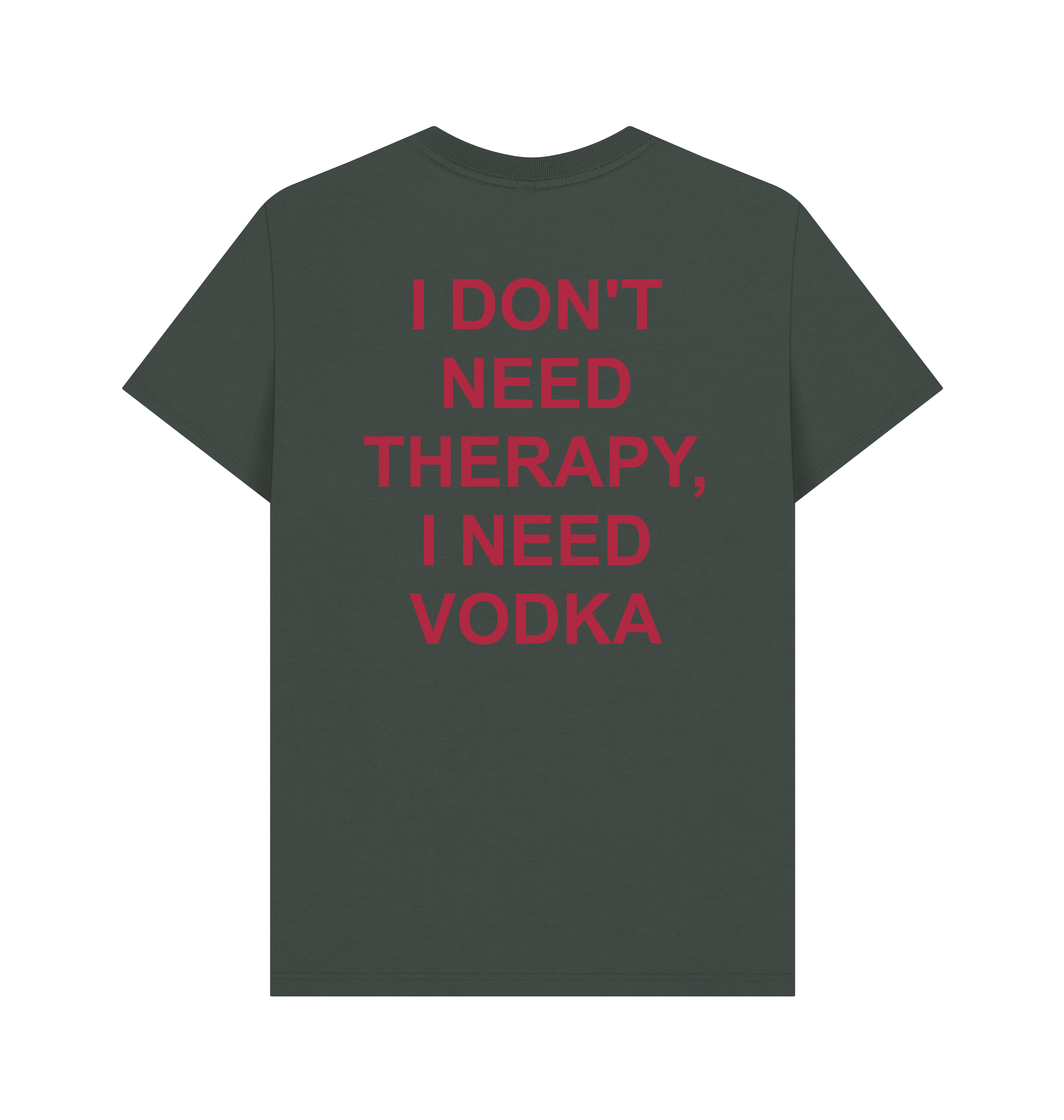 Dark Grey Printed T-shirt Back
