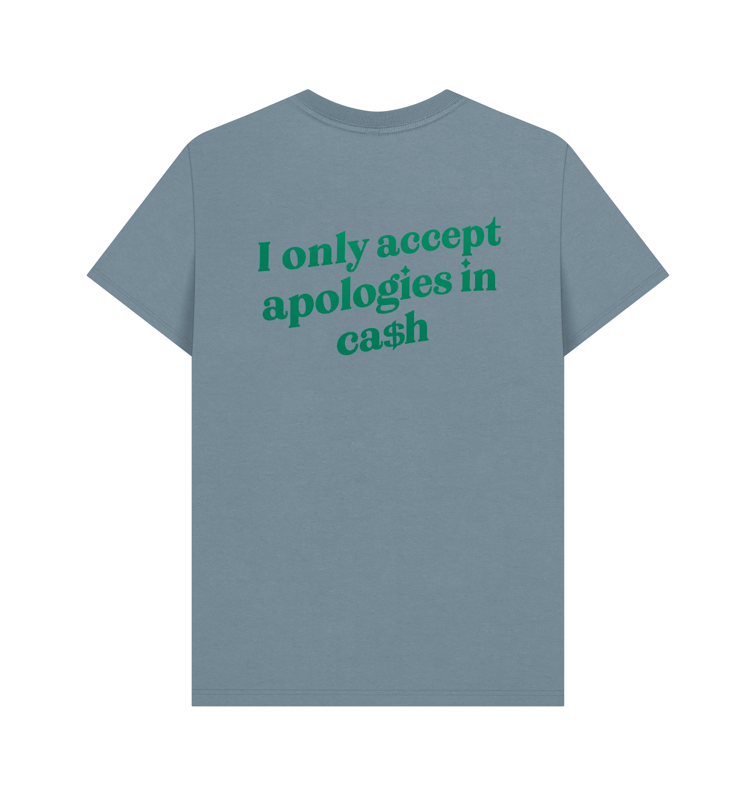 Stone Blue Printed T-shirt Back
