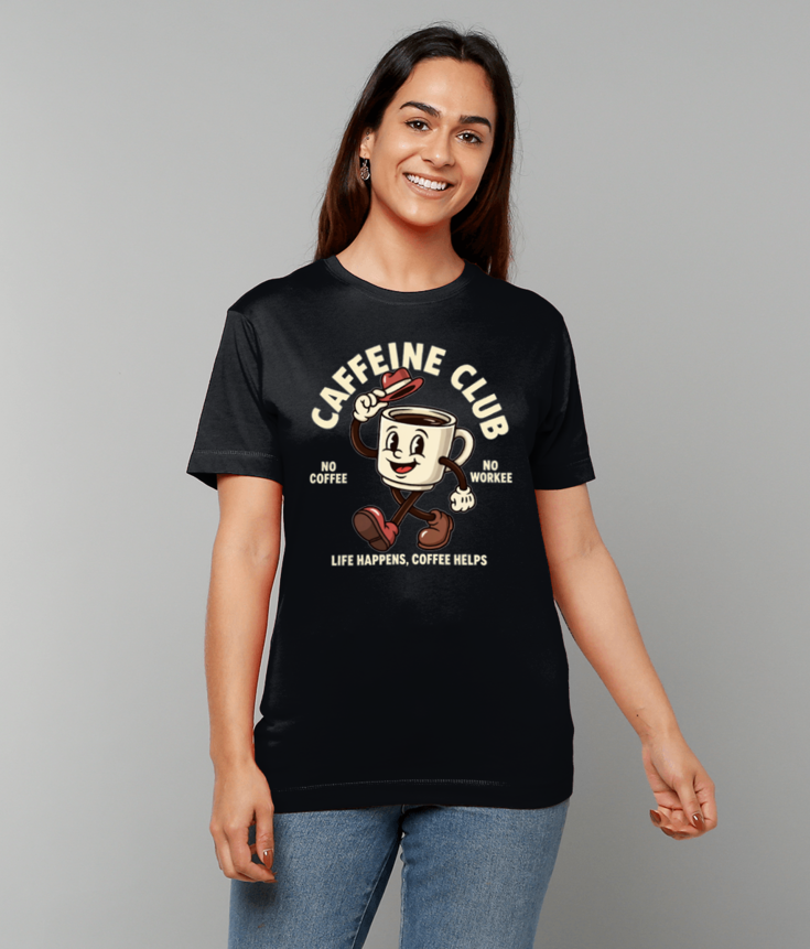 472 Caffeine Club T-Shirt Funny Tee
