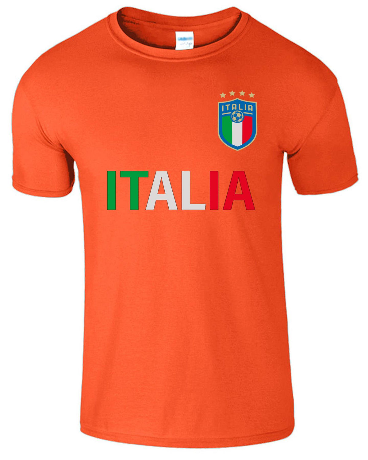 Men's Italy Football Italian Flag Graphic T-Shirt