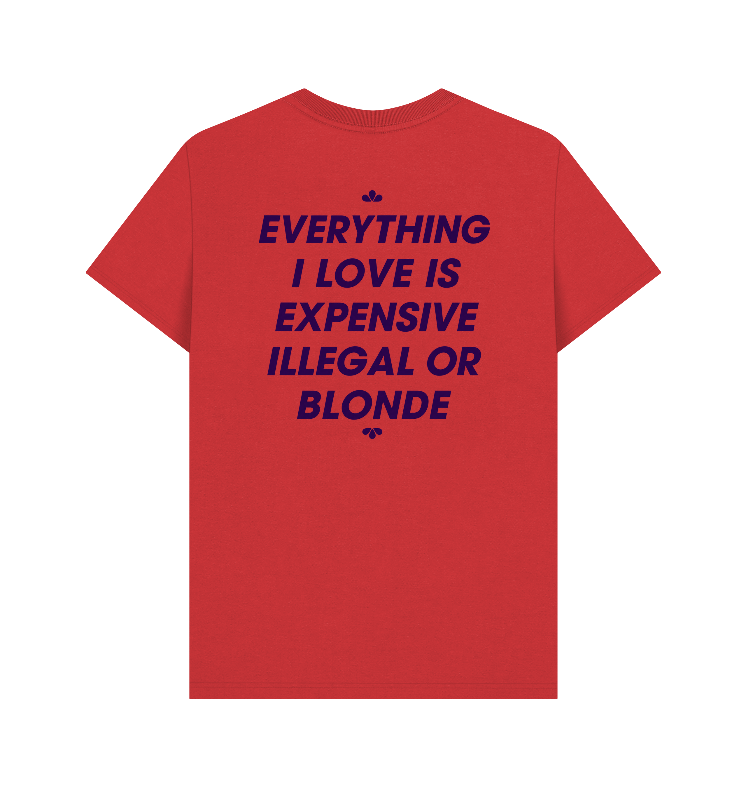 Red Printed T-shirt Back