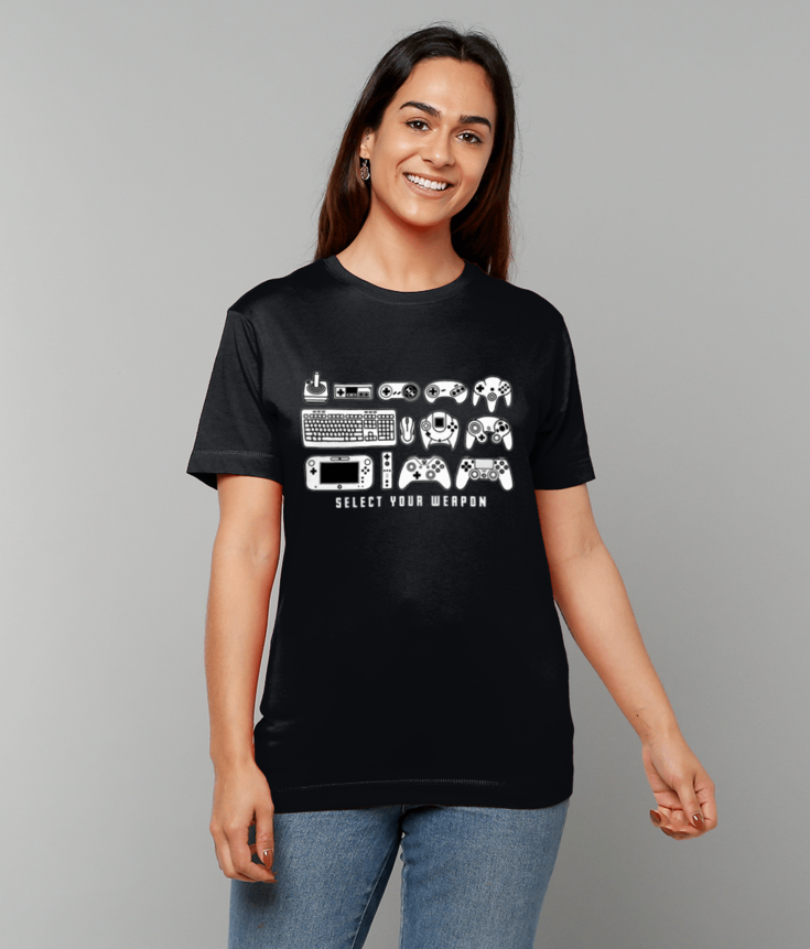 475 Select Your Weapon Game Controllers T-Shirt tee