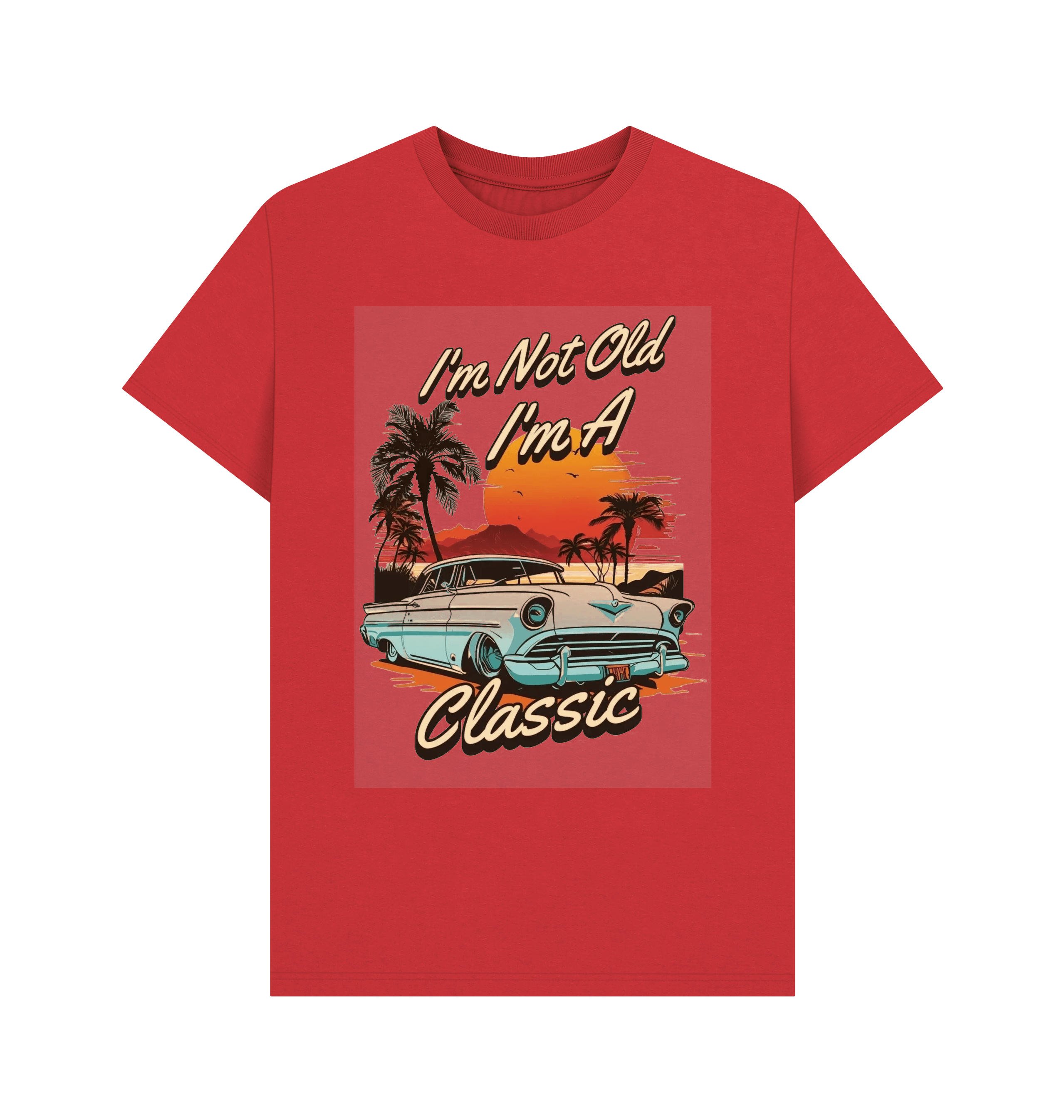 Red Printed T-shirt Front