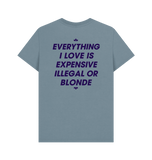 Stone Blue Printed T-shirt Back