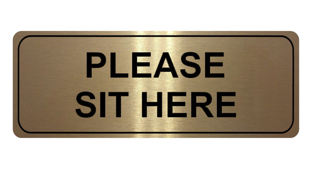 1031 PLEASE SIT HERE Metal Aluminium Plaque Sign House Office Restaurant Bar Pub